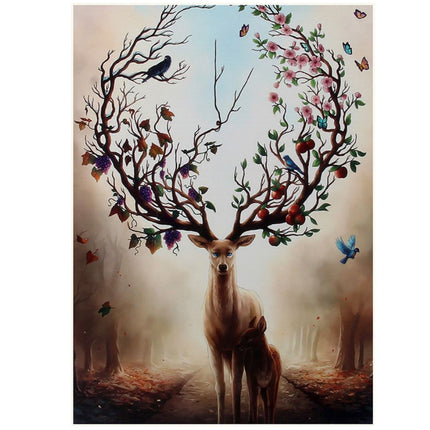 1000Pcs Thick Papers Jigsaw Puzzles Fun Game Challenge Gift For Adults Teens Kids (Deer) - Go2buy Australia