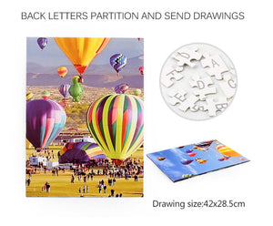 1000Pcs Thick Papers Jigsaw Puzzles Fun Game Challenge Gift For Adults Teens Kids (Hot Air Balloon - A) - Go2buy Australia