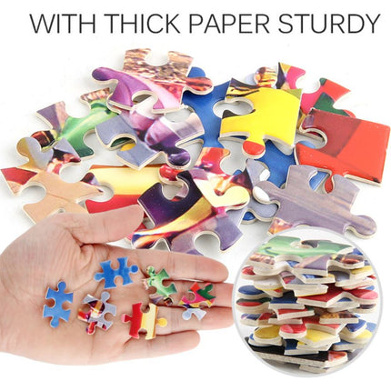 1000Pcs Thick Papers Jigsaw Puzzles Fun Game Challenge Gift For Adults Teens Kids (Hot Air Balloon - A) - Go2buy Australia