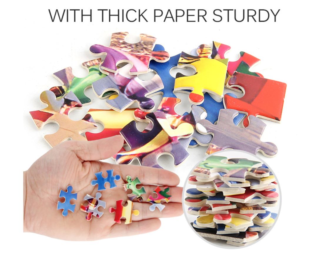 1000Pcs Thick Papers Jigsaw Puzzles Fun Game Challenge Gift For Adults Teens Kids (Hot Air Balloon - A) - Go2buy Australia