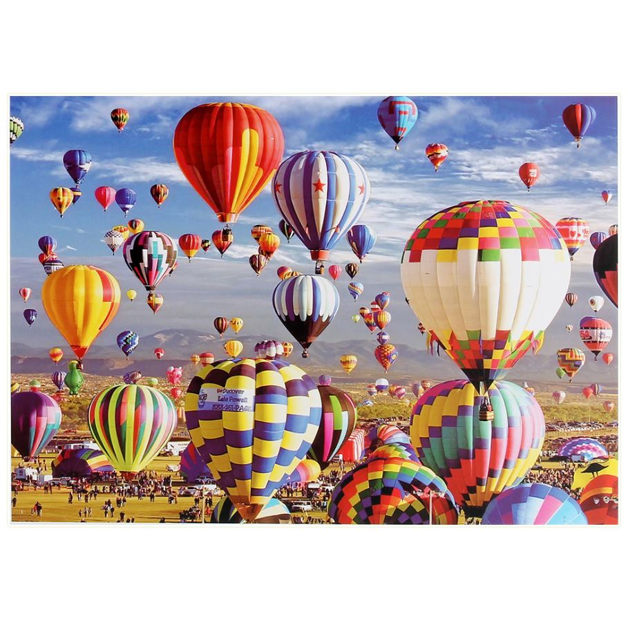 1000Pcs Thick Papers Jigsaw Puzzles Fun Game Challenge Gift For Adults Teens Kids (Hot Air Balloon - A) - Go2buy Australia
