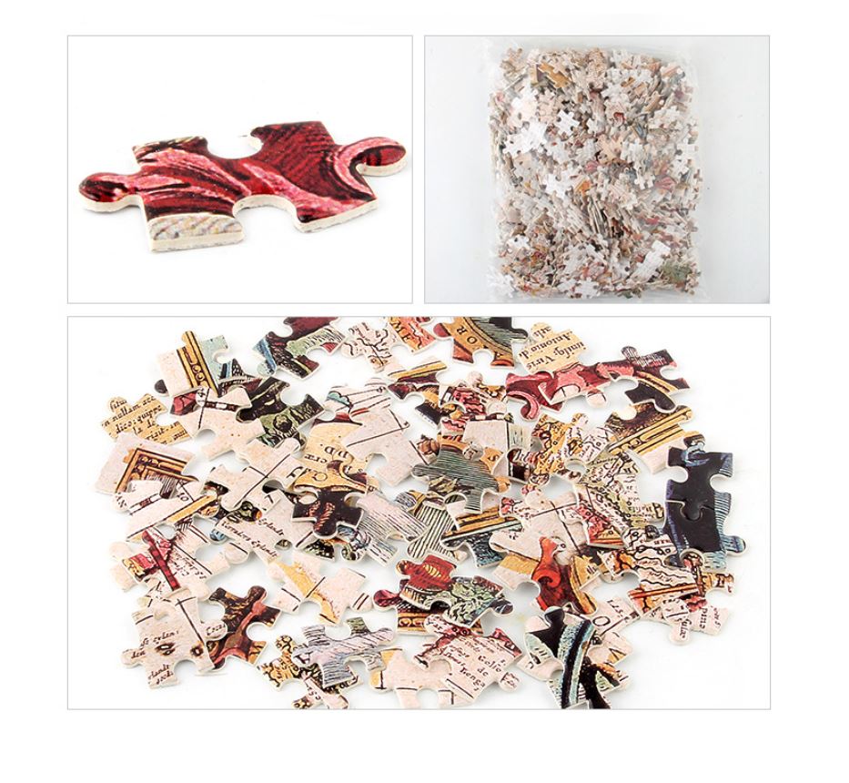 1000Pcs Thick Papers Jigsaw Puzzles Fun Game Challenge Gift For Adults Teens Kids (Old World Map) - Go2buy Australia