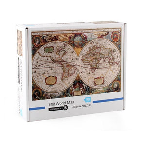 1000Pcs Thick Papers Jigsaw Puzzles Fun Game Challenge Gift For Adults Teens Kids (Old World Map) - Go2buy Australia