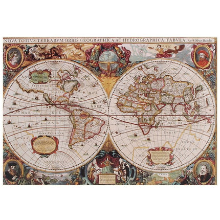 1000Pcs Thick Papers Jigsaw Puzzles Fun Game Challenge Gift For Adults Teens Kids (Old World Map) - Go2buy Australia