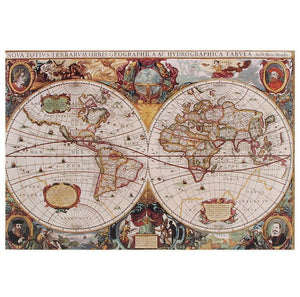 1000Pcs Thick Papers Jigsaw Puzzles Fun Game Challenge Gift For Adults Teens Kids (Old World Map) - Go2buy Australia