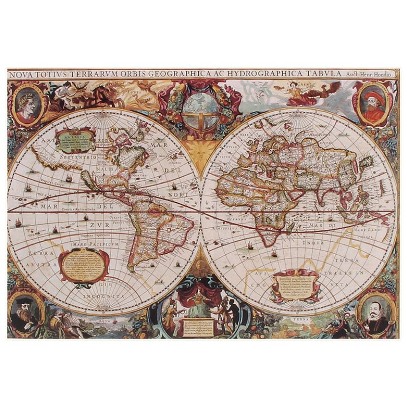 1000Pcs Thick Papers Jigsaw Puzzles Fun Game Challenge Gift For Adults Teens Kids (Old World Map) - Go2buy Australia