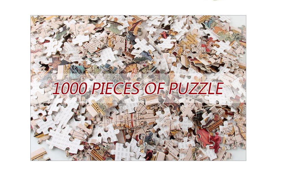 1000Pcs Thick Papers Jigsaw Puzzles Fun Game Challenge Gift For Adults Teens Kids (Old World Map) - Go2buy Australia