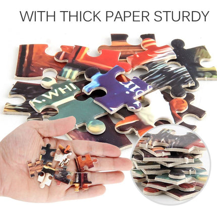 1000Pcs Thick Papers Jigsaw Puzzles Fun Game Challenge Gift For Adults Teens Kids (Tally Cat) - Go2buy Australia