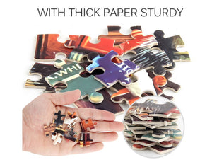1000Pcs Thick Papers Jigsaw Puzzles Fun Game Challenge Gift For Adults Teens Kids (Tally Cat) - Go2buy Australia