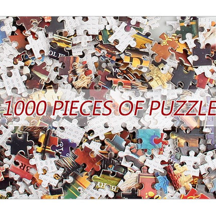 1000Pcs Thick Papers Jigsaw Puzzles Fun Game Challenge Gift For Adults Teens Kids (Tally Cat) - Go2buy Australia
