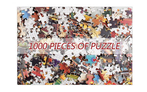 1000Pcs Thick Papers Jigsaw Puzzles Fun Game Challenge Gift For Adults Teens Kids (Tally Cat) - Go2buy Australia