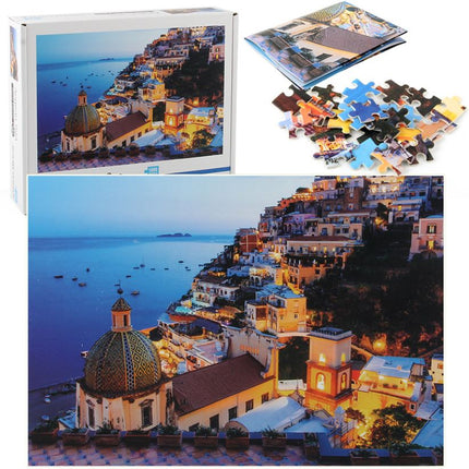 1000Pcs Thick Papers Jigsaw Puzzles Fun Game Challenge Gift For Teens Kids (Aegean Sea - B) - Go2buy Australia