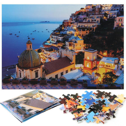 1000Pcs Thick Papers Jigsaw Puzzles Fun Game Challenge Gift For Teens Kids (Aegean Sea - B) - Go2buy Australia