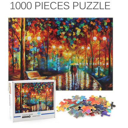 1000Pcs Thick Papers Jigsaw Puzzles Fun Game Challenge Gift For Teens Kids (Colorful World) - Go2buy Australia