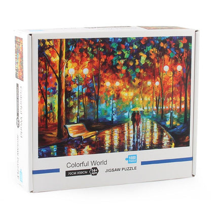 1000Pcs Thick Papers Jigsaw Puzzles Fun Game Challenge Gift For Teens Kids (Colorful World) - Go2buy Australia