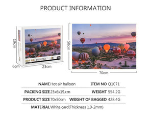 1000Pcs Thick Papers Jigsaw Puzzles Fun Game Challenge Gift For Teens Kids (Hot Air Balloon - B) - Go2buy Australia