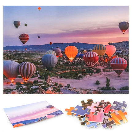 1000Pcs Thick Papers Jigsaw Puzzles Fun Game Challenge Gift For Teens Kids (Hot Air Balloon - B) - Go2buy Australia