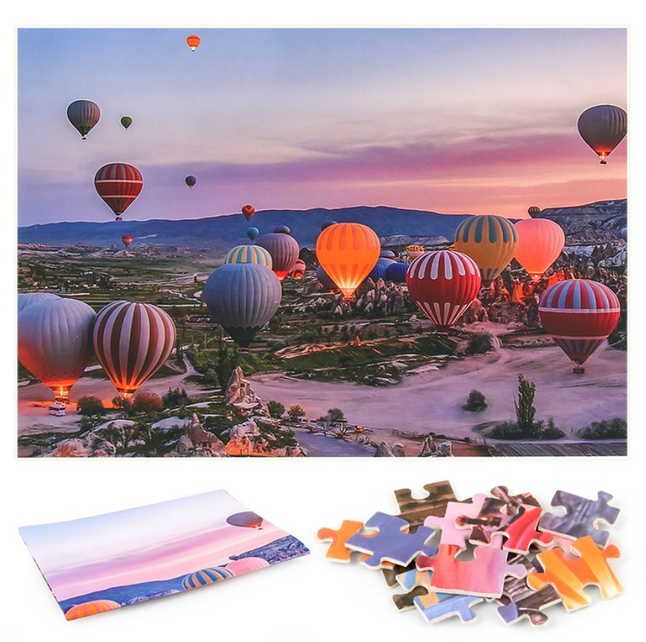 1000Pcs Thick Papers Jigsaw Puzzles Fun Game Challenge Gift For Teens Kids (Hot Air Balloon - B) - Go2buy Australia