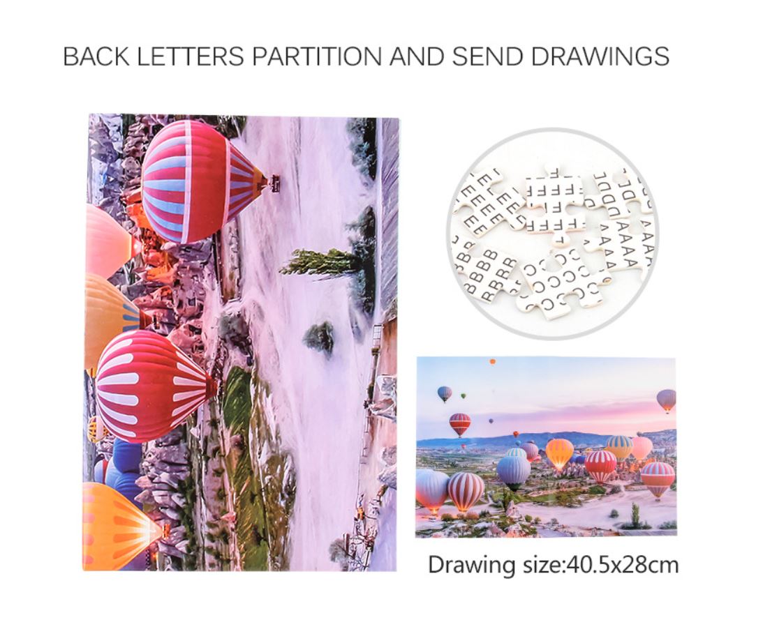1000Pcs Thick Papers Jigsaw Puzzles Fun Game Challenge Gift For Teens Kids (Hot Air Balloon - B) - Go2buy Australia