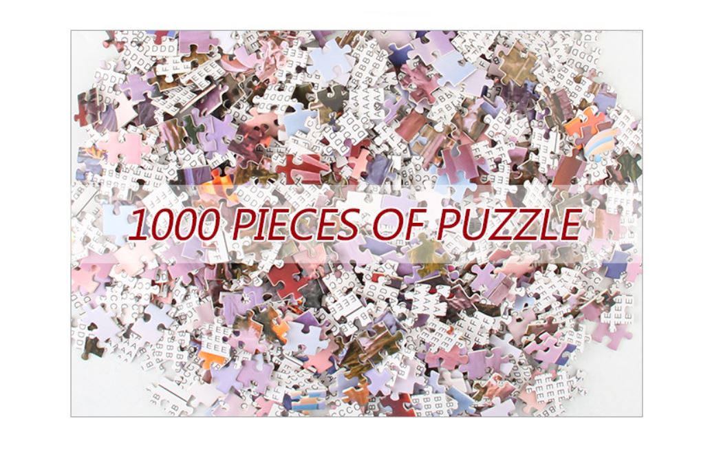 1000Pcs Thick Papers Jigsaw Puzzles Fun Game Challenge Gift For Teens Kids (Hot Air Balloon - B) - Go2buy Australia