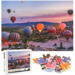 1000Pcs Thick Papers Jigsaw Puzzles Fun Game Challenge Gift For Teens Kids (Hot Air Balloon - B) - Go2buy Australia