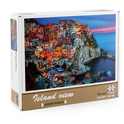 1000Pcs Thick Papers Jigsaw Puzzles Fun Game Challenge Gift For Teens Kids (Island View) - Go2buy Australia