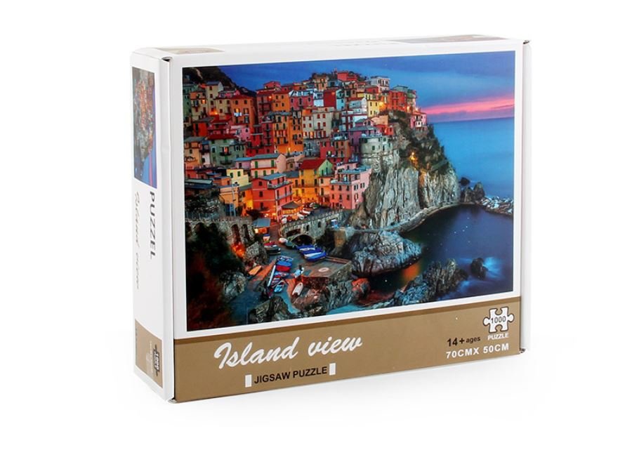 1000Pcs Thick Papers Jigsaw Puzzles Fun Game Challenge Gift For Teens Kids (Island View) - Go2buy Australia