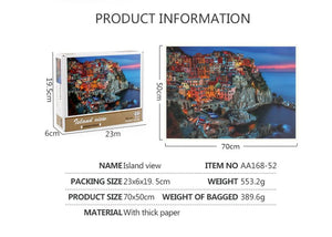 1000Pcs Thick Papers Jigsaw Puzzles Fun Game Challenge Gift For Teens Kids (Island View) - Go2buy Australia