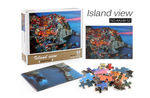 1000Pcs Thick Papers Jigsaw Puzzles Fun Game Challenge Gift For Teens Kids (Island View) - Go2buy Australia
