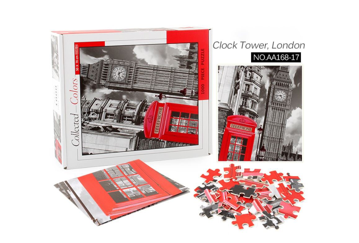 1000Pcs Thick Papers Jigsaw Puzzles Fun Game Challenge Gift For Teens Kids (London Big Ben) - Go2buy Australia