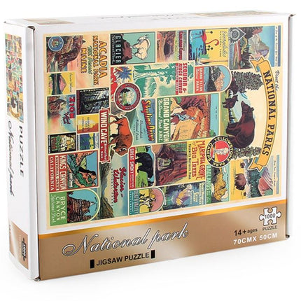 1000Pcs Thick Papers Jigsaw Puzzles Fun Game Challenge Gift For Teens Kids (National Park) - Go2buy Australia