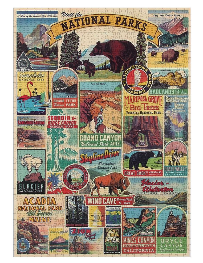 1000Pcs Thick Papers Jigsaw Puzzles Fun Game Challenge Gift For Teens Kids (National Park) - Go2buy Australia