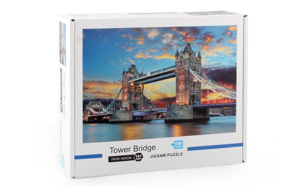 1000Pcs Thick Papers Jigsaw Puzzles Fun Game Challenge Gift For Teens Kids (Tower Bridge) - Go2buy Australia
