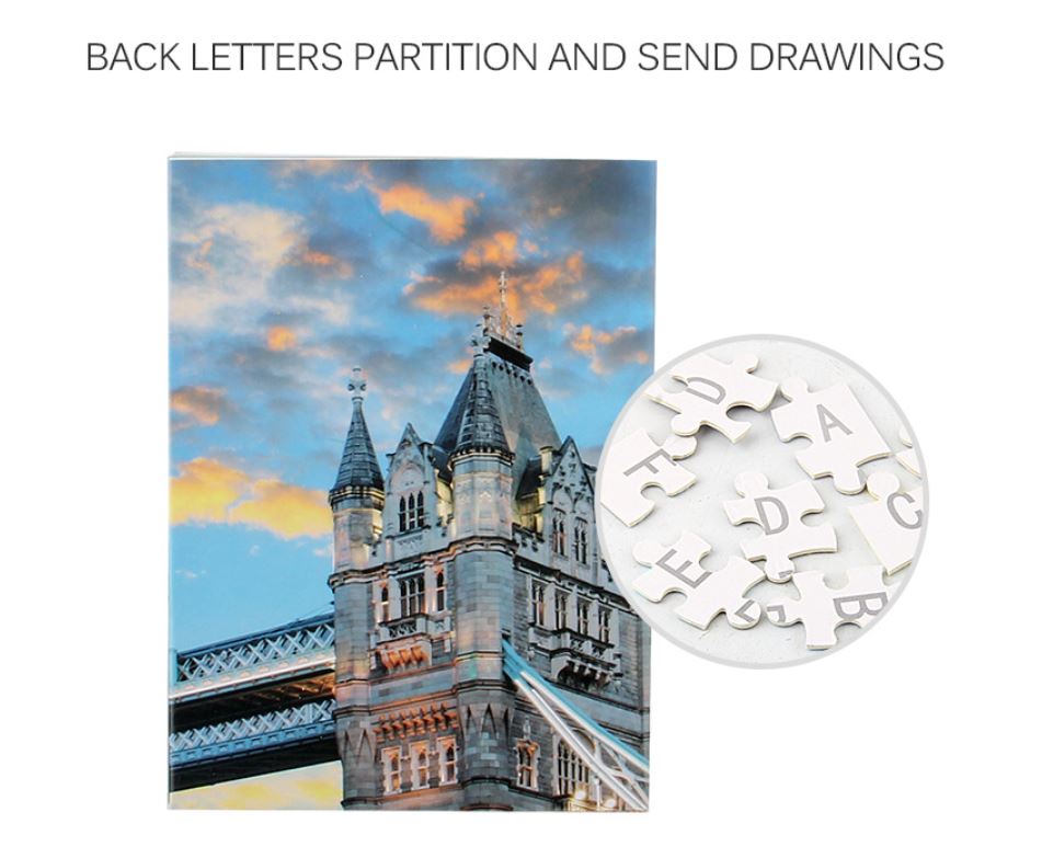 1000Pcs Thick Papers Jigsaw Puzzles Fun Game Challenge Gift For Teens Kids (Tower Bridge) - Go2buy Australia