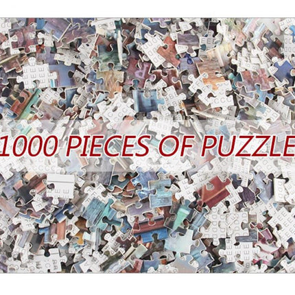 1000Pcs Thick Papers Jigsaw Puzzles Fun Game Challenge Gift For Teens Kids (Town Street) - Go2buy Australia