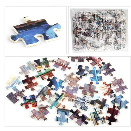 1000Pcs Thick Papers Jigsaw Puzzles Fun Game Challenge Gift For Teens Kids (Town Street) - Go2buy Australia