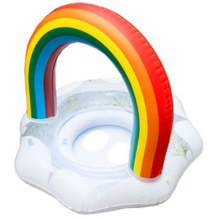 Inflatable Pool Float Swim Ring For Baby Rainbow