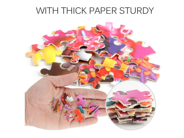 1000Pcs Thick Papers Jigsaw Puzzles Fun Game Challenge Gift For Adults Teens Kids (Colorful Donut)