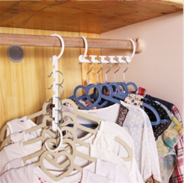 Amazing Wonder Clothes8PCS Hanger Space Saver Wardrobe Closet Organizer Rack Hook