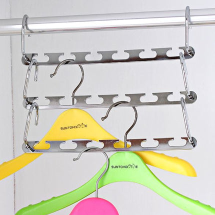 10PCS Metal Amazing Wonder Clothes Hanger Space Saver Wardrobe Closet Organizer Hook - Go2buy Australia