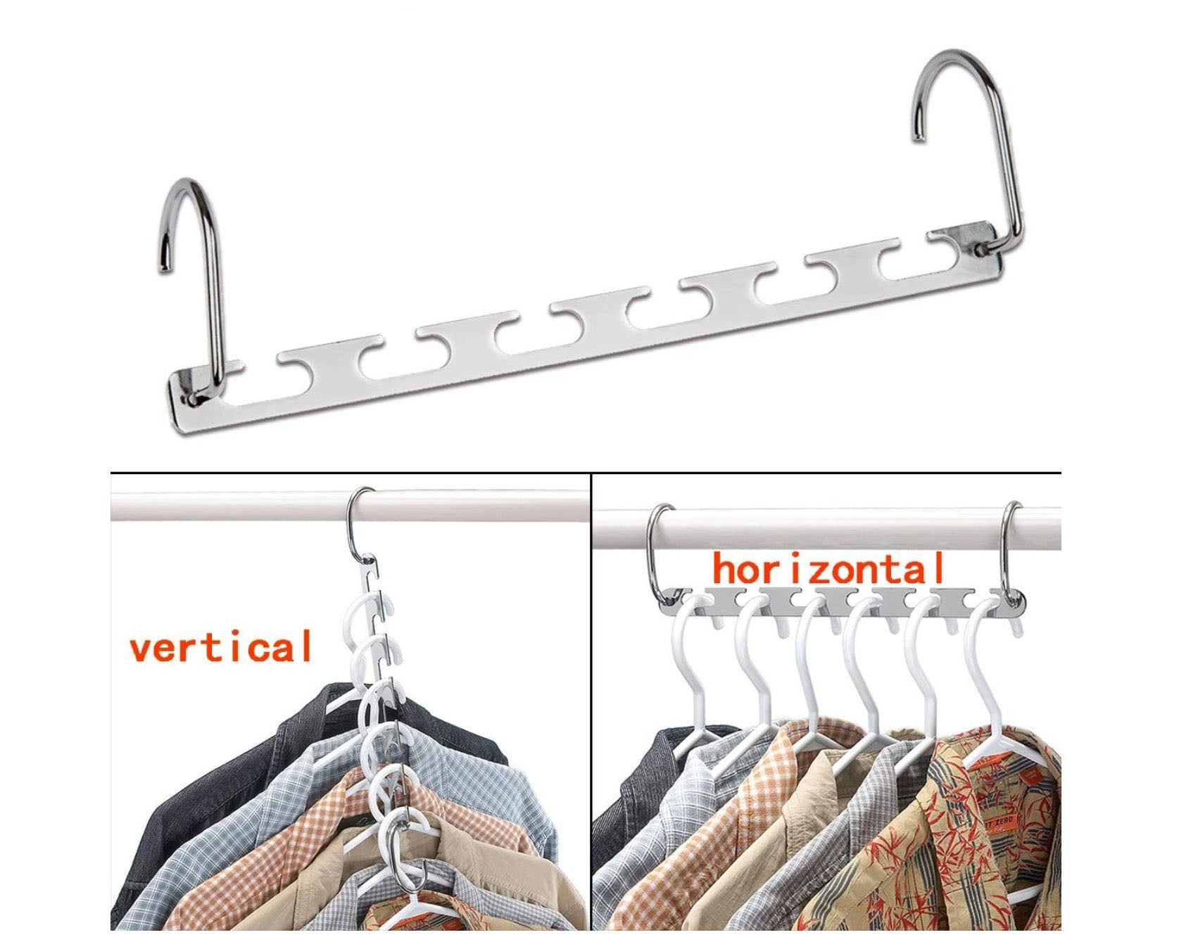 10PCS Metal Amazing Wonder Clothes Hanger Space Saver Wardrobe Closet Organizer Hook - Go2buy Australia