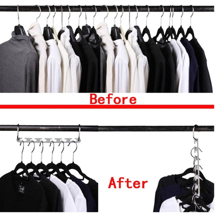 10PCS Metal Amazing Wonder Clothes Hanger Space Saver Wardrobe Closet Organizer Hook - Go2buy Australia