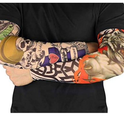 10PCS UV Sun Protection Fake Temporary Nylon Tattoo Unisex Sleeves - Go2buy Australia