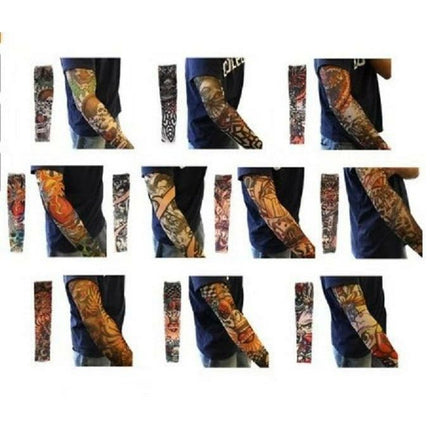 10PCS UV Sun Protection Fake Temporary Nylon Tattoo Unisex Sleeves - Go2buy Australia