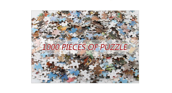 1000Pcs Thick Papers Jigsaw Puzzles Fun Game Challenge Gift For Adults Teens Kids (Animals World)