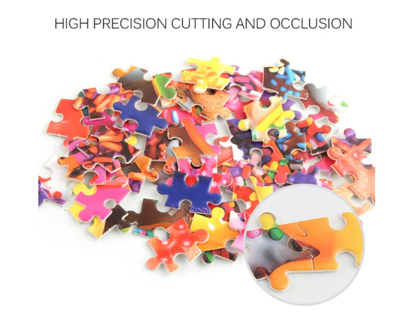 1000Pcs Thick Papers Jigsaw Puzzles Fun Game Challenge Gift For Adults Teens Kids (Colorful Donut)