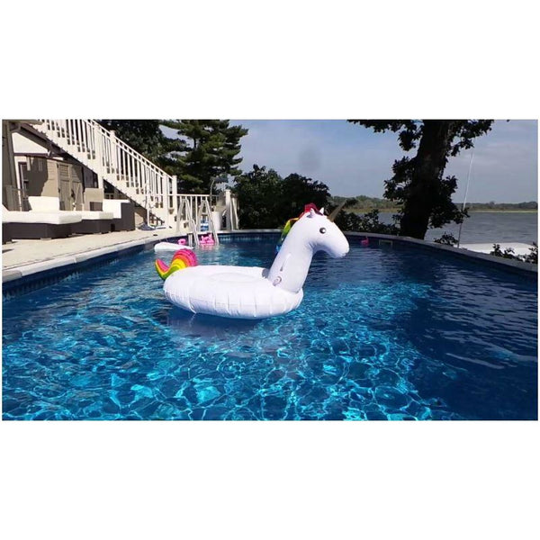 Giant Inflatable Rainbow Unicorn Pool Float Raft 200*100*90cm