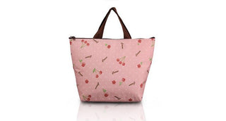 Buy pink-cherry Insulated Lunch Bag Tote Container For Women Kids Office Work School (5 Colors Available)