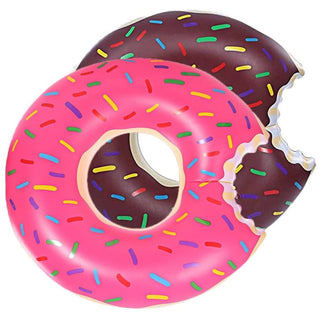 2 Sizes 2 Colors Inflatable Pool Float Swim Ring Donut