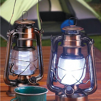 12 LED Vintage Hurricane Lantern with Built - in Dimmer - Standard & Rechargeable Types - Go2buy Australia